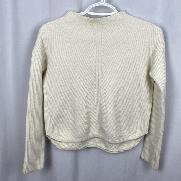 Babaton Chalmers Sweater Mock-Neck Wool Linen Blend Sweater Off-White - Size XS - Picture 2 of 10